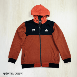জিপার হুডি - মেরুন কালার
