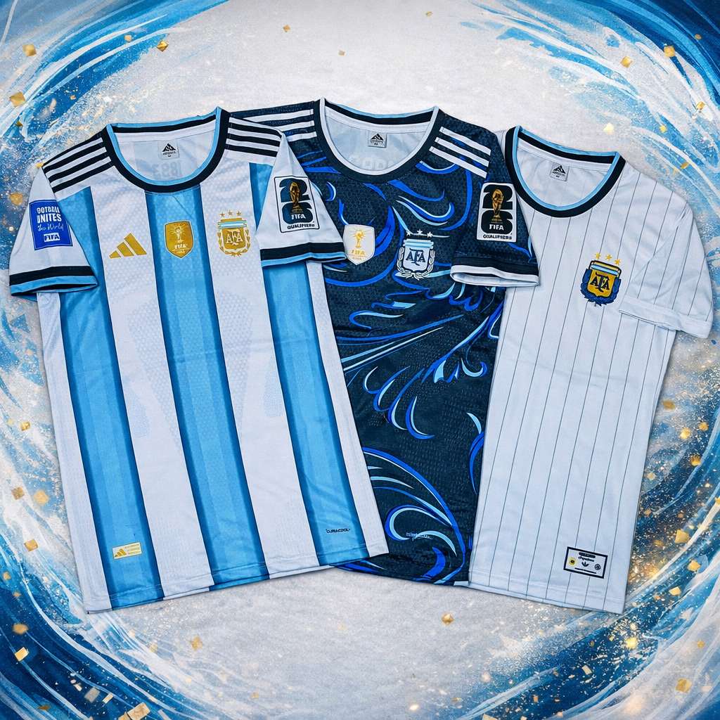 Argentina Football Jersey Combo (3pcs)