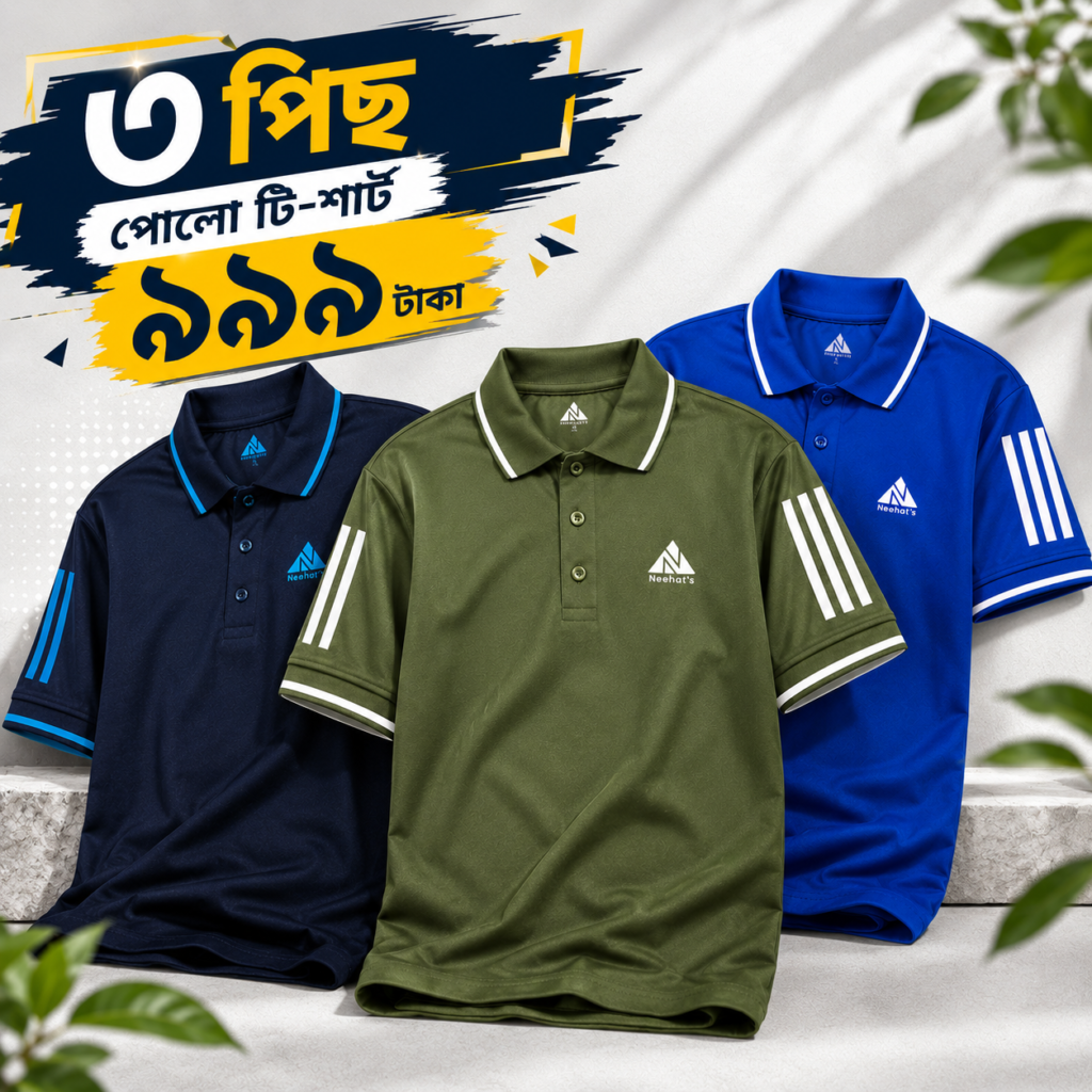 Mesh Polo Combo (3Pcs)