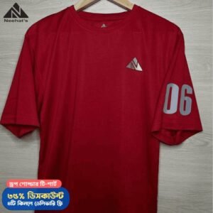 Drop Sholder T Shirt - Red